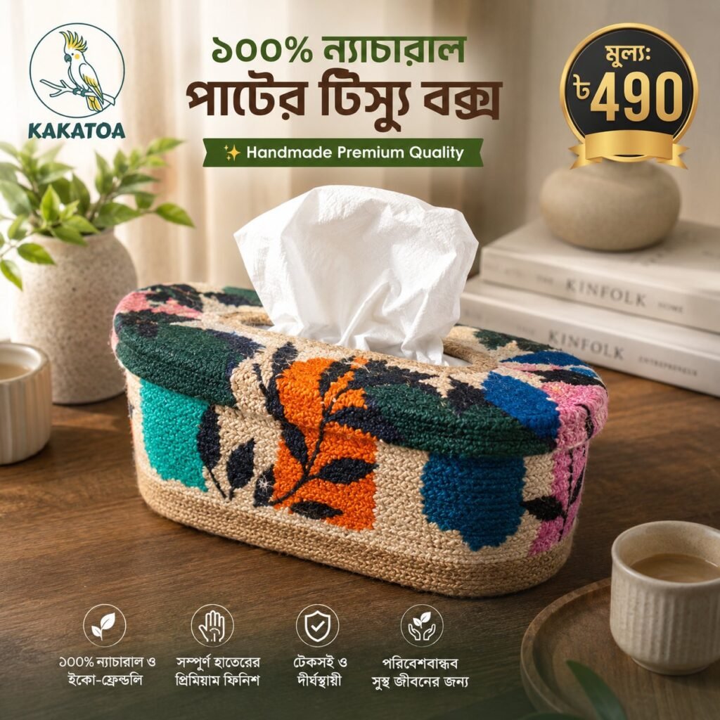 জুট টিস্যু বক্স কভার
